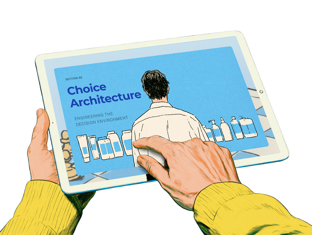 Hands holding an iPad with a Prezi presentation